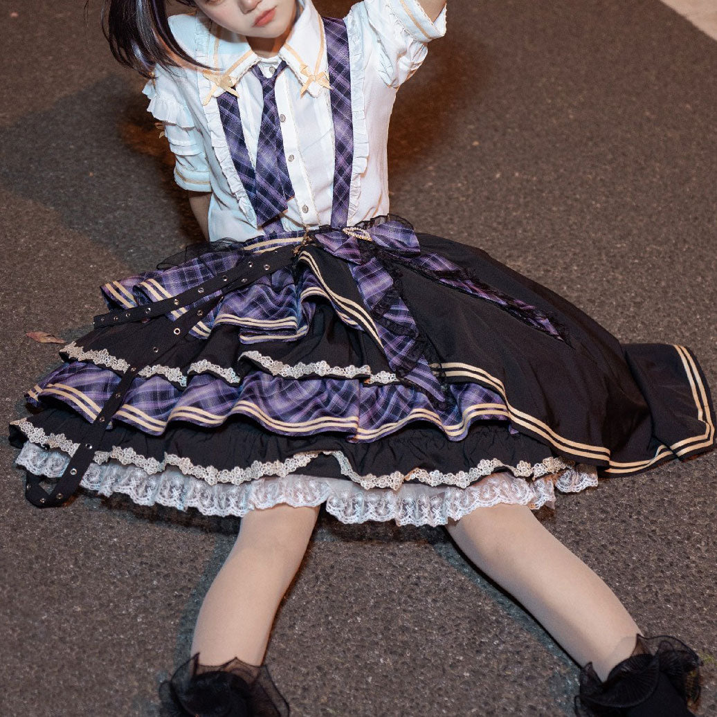 Lolita Plaid Skirt Suit SE23291