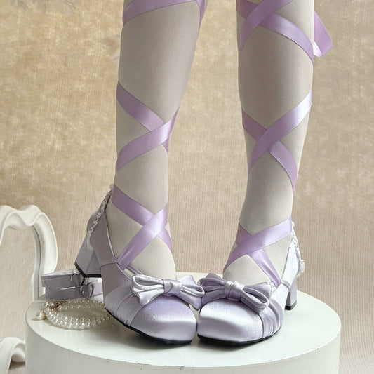 Lolita Purple Bow Shoes SE23595
