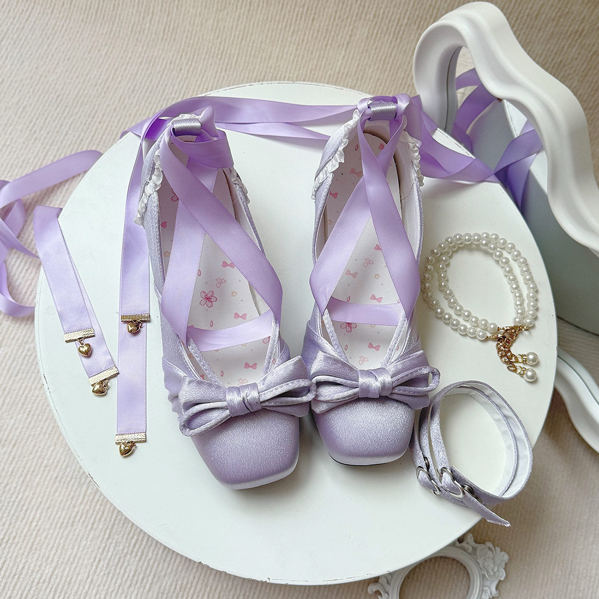 Lolita Purple Bow Shoes SE23595