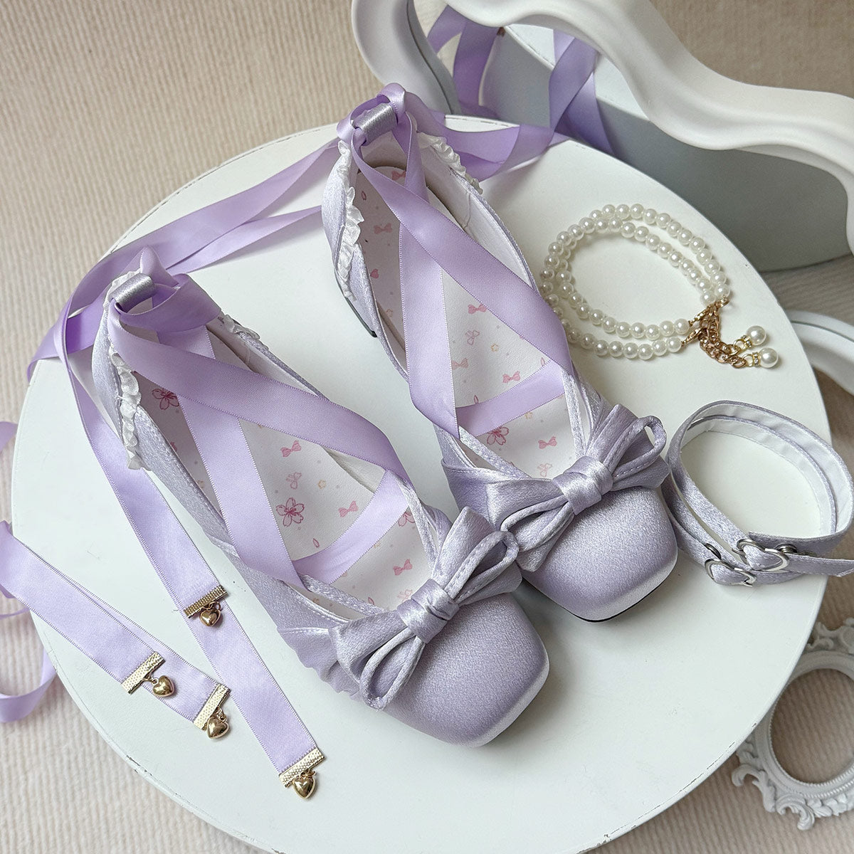 Lolita Purple Bow Shoes SE23595