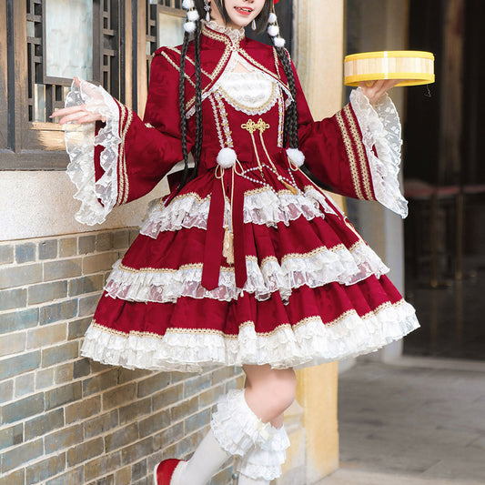 Lolita Red Dress Set SE23282