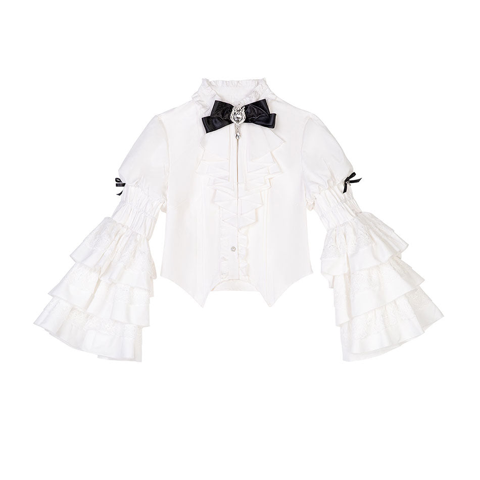 Lolita White Blouse Black Dress Set SE23283