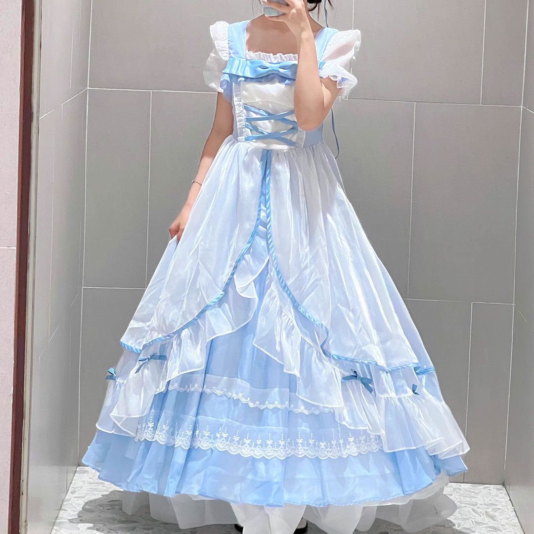 Lolita Floral Lace Bow Dress SE22806