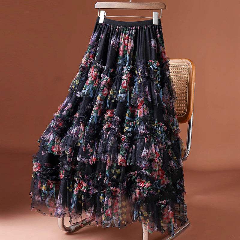 Mesh Flower Skirt SE23658