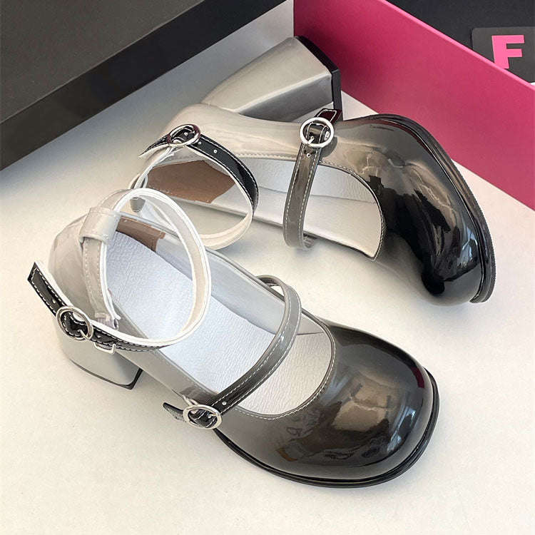 Ombre Lolita Chunky Heels Shoes SE22850