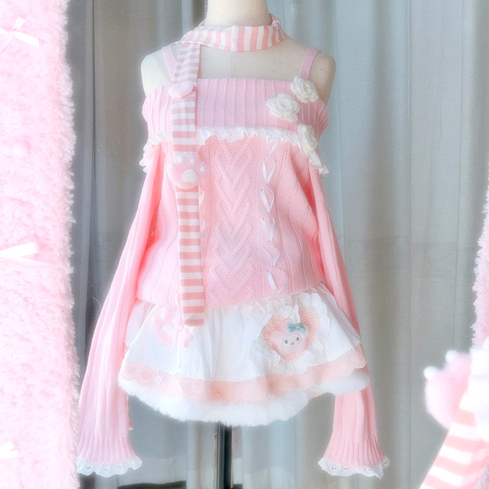 Pastel Floral Knitted Sweater SE23663