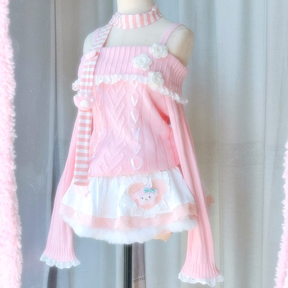 Pastel Floral Knitted Sweater SE23663