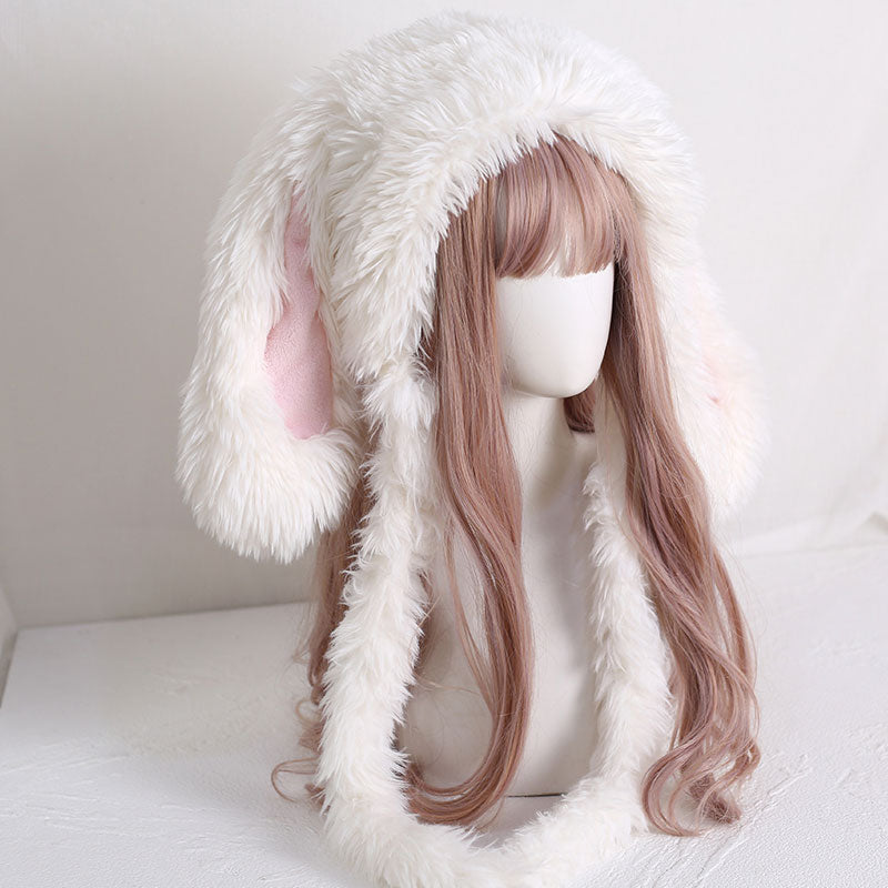 Plush Bunny Ear Warm Hat SE22981