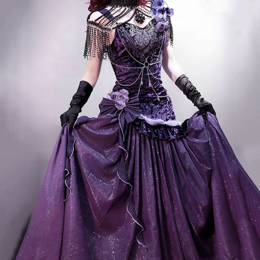 Purple Flower Dress SE23385