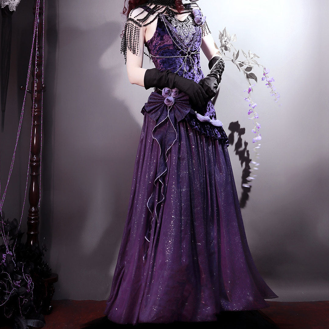 Purple Flower Dress SE23385
