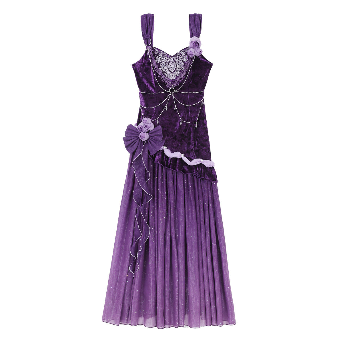Purple Flower Dress SE23385