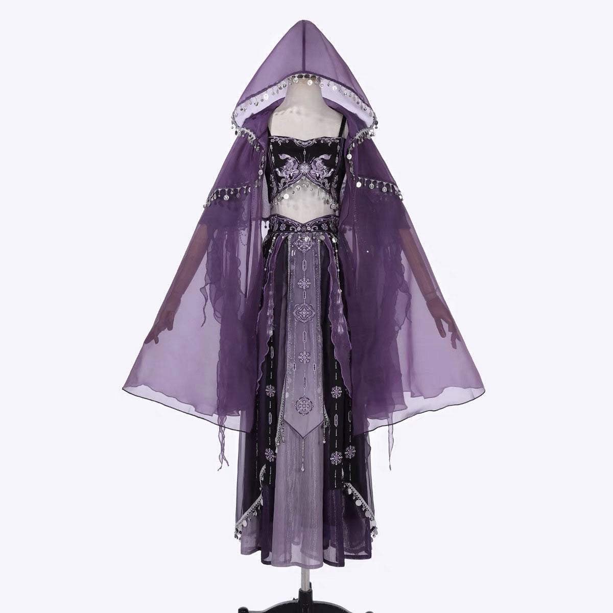 Purple Hanfu Skirt Cape Set SE23481