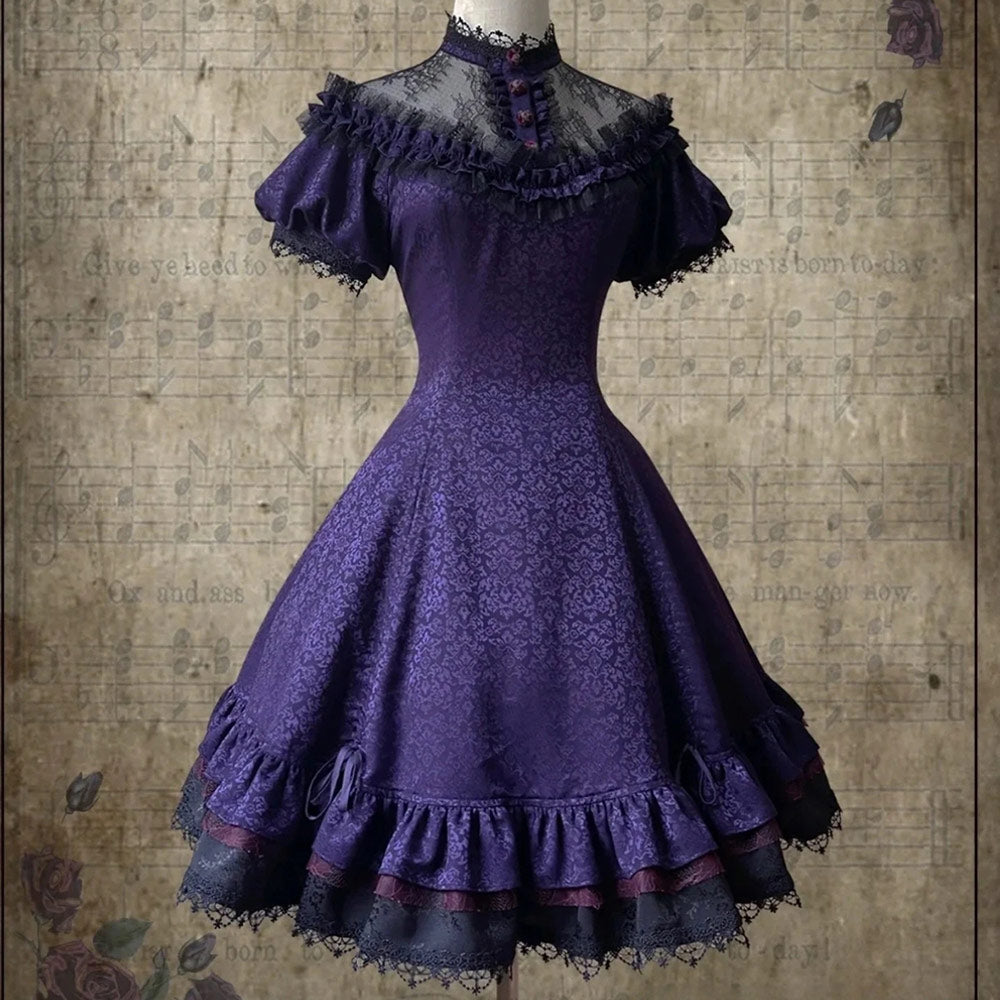 Purple Lace Dress SE23578
