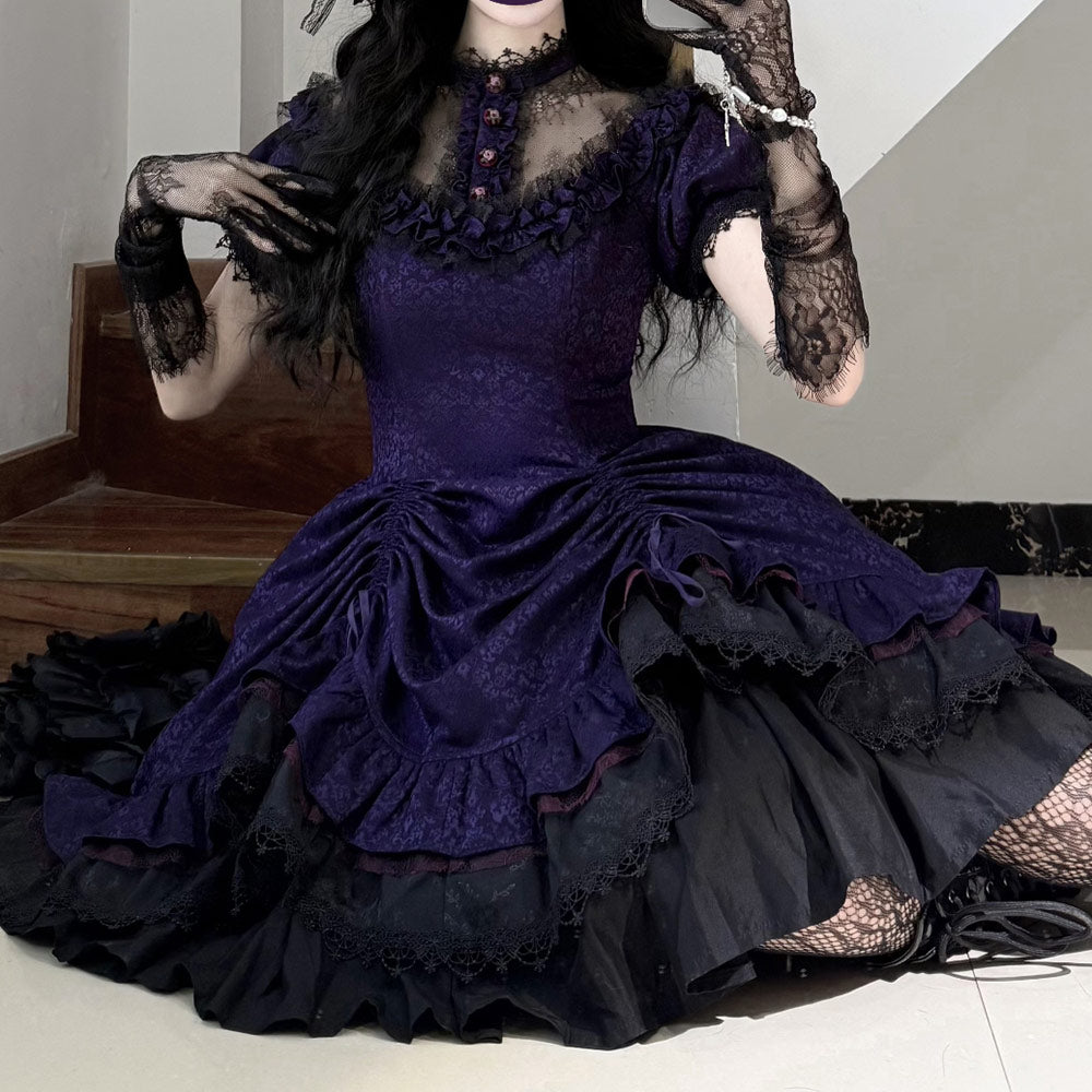 Purple Lace Dress SE23578