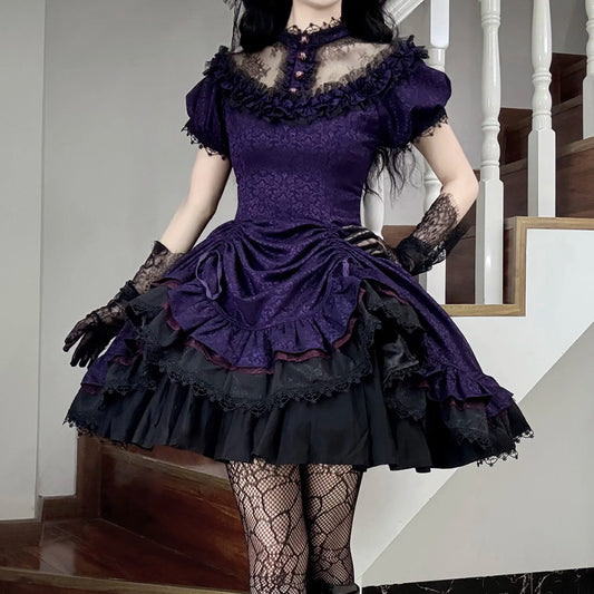 Purple Lace Dress SE23578