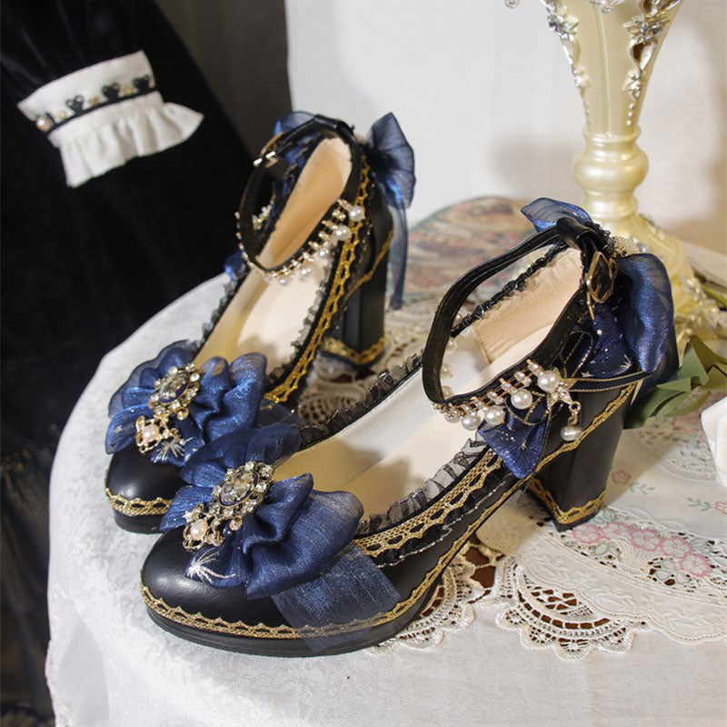 Purple bow heels SE23352