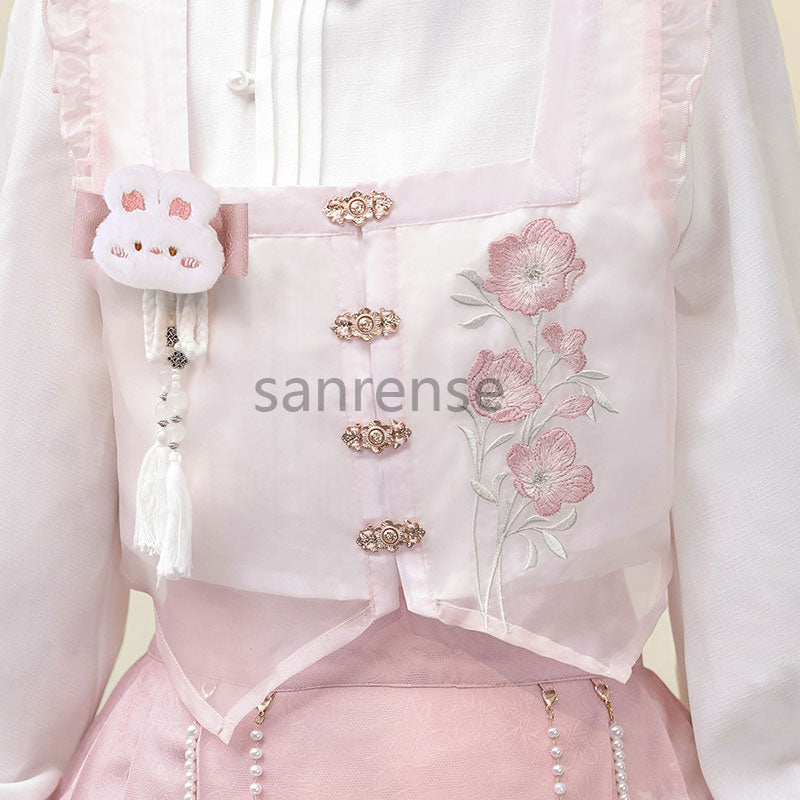 Rabbit Flower Skirt Shirt Hanfu Set SE23315