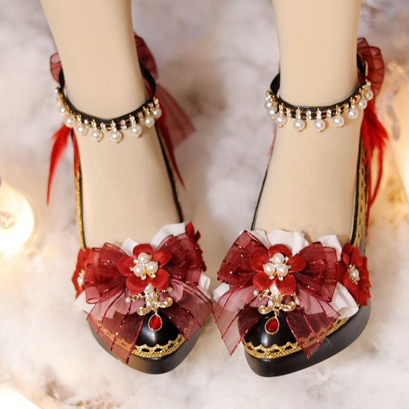 Red Bow Flower Shoes SE23394