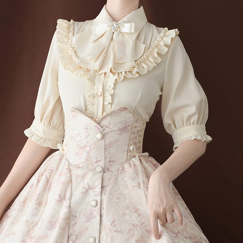 Retro Elegant Bow Chiffon Shirt SE23612