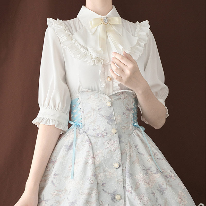 Retro Elegant Bow Chiffon Shirt SE23612