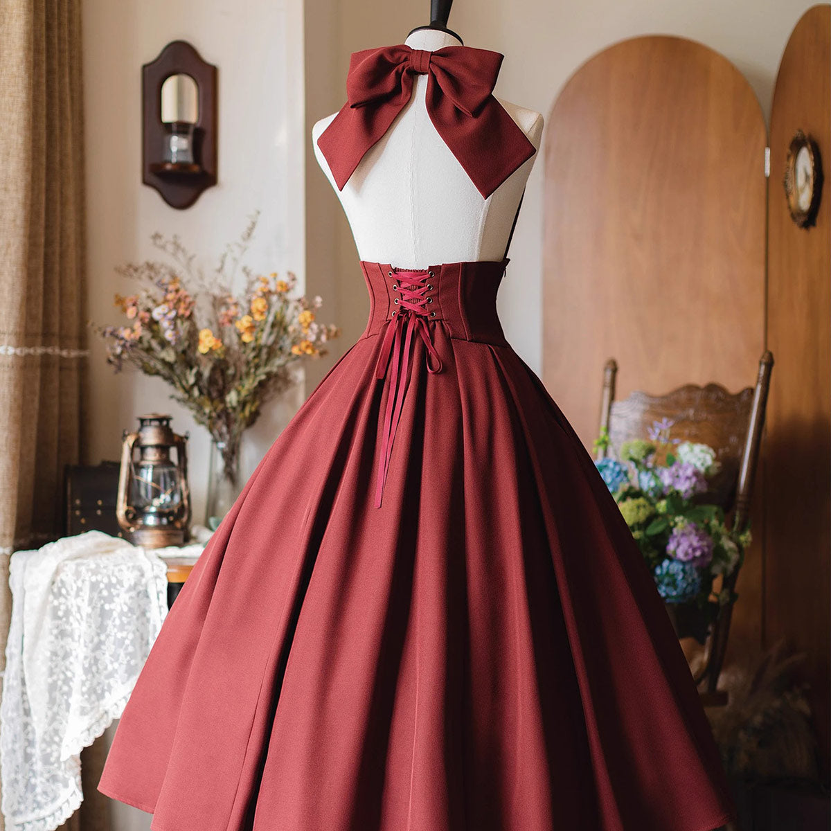 Retro Elegant Bow Dress SE23606