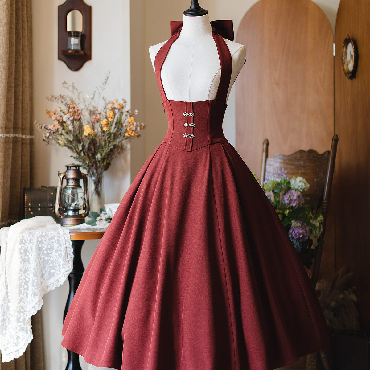 Retro Elegant Bow Dress SE23606