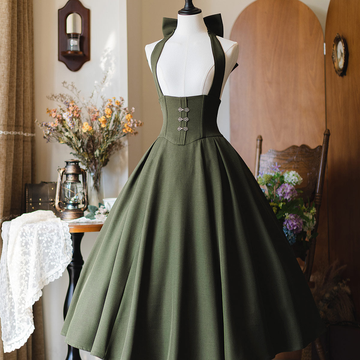 Retro Elegant Bow Dress SE23606