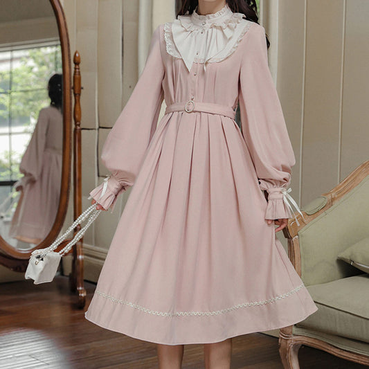 Retro Pink Bow Dress SE23725
