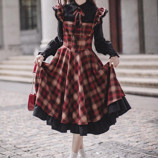 Retro Plaid Dress SE23615