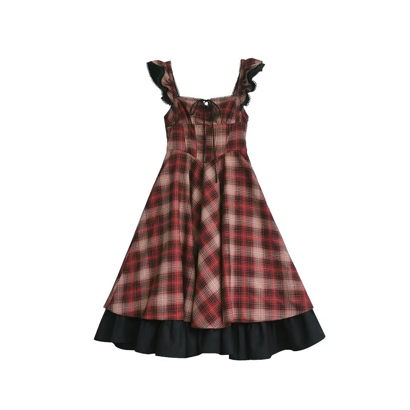 Retro Plaid Dress SE23615