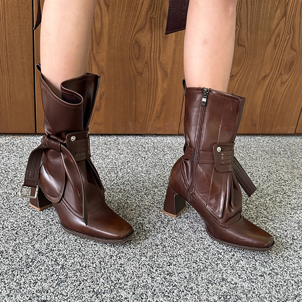 Retro Pu Motorcycle Shoes SE23782