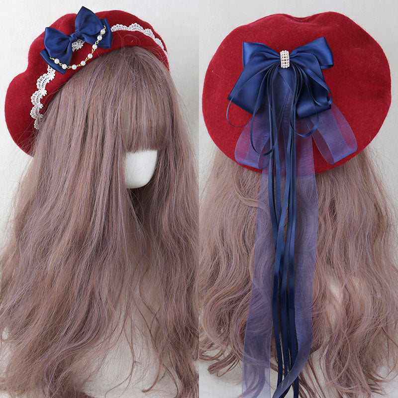 Ribbon Bow Beret SE23013