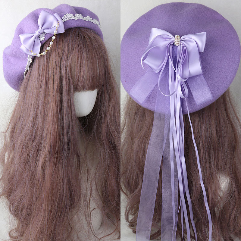 Ribbon Bow Beret SE23013