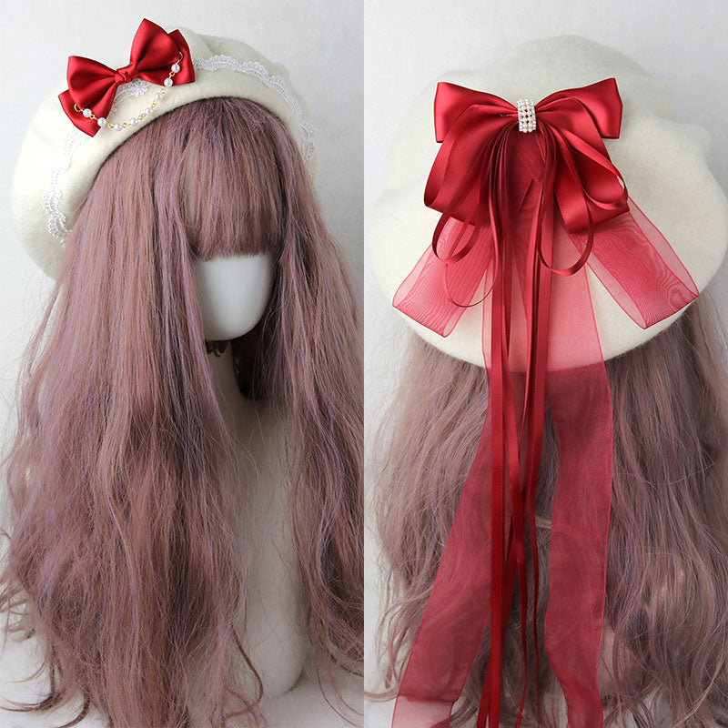 Ribbon Bow Beret SE23013