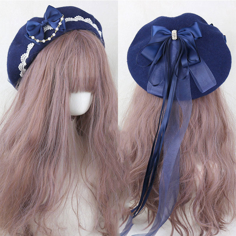 Ribbon Bow Beret SE23013