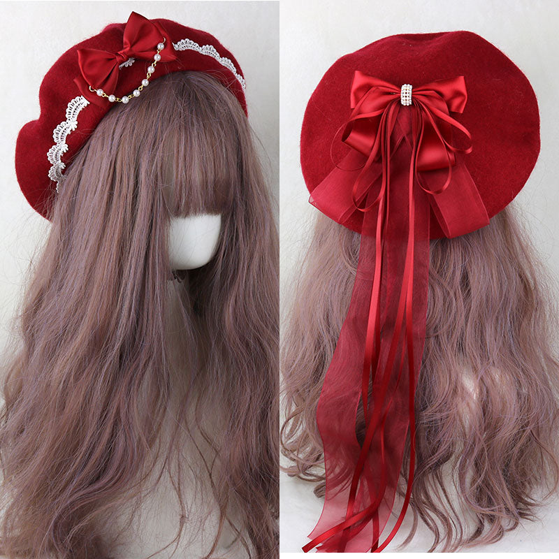 Ribbon Bow Beret SE23013