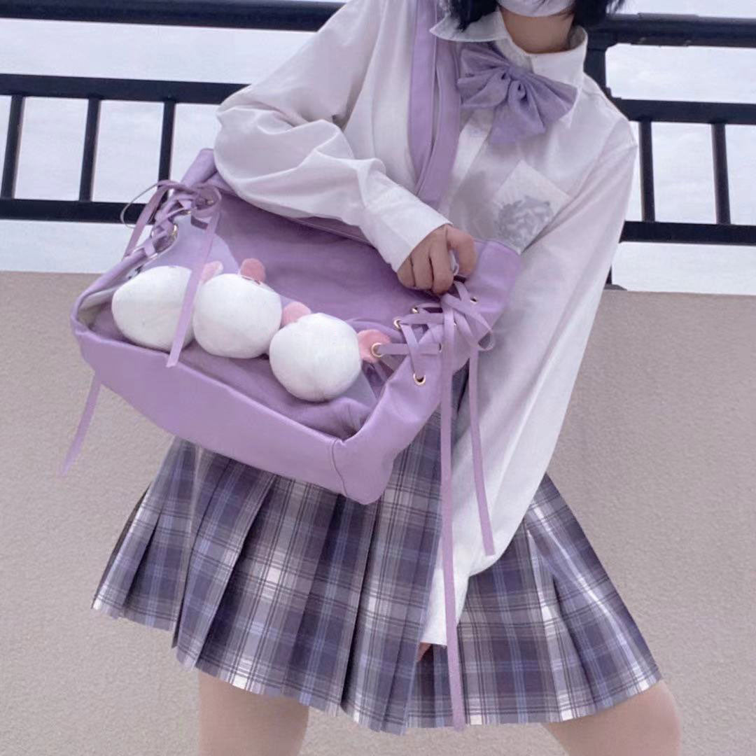 Ribbon Transparent Shoulder Bag SE22820