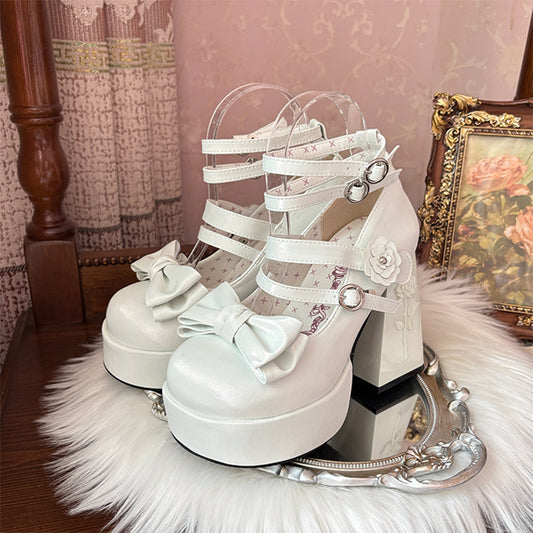 Rose Flower Heels Shoes SE23465