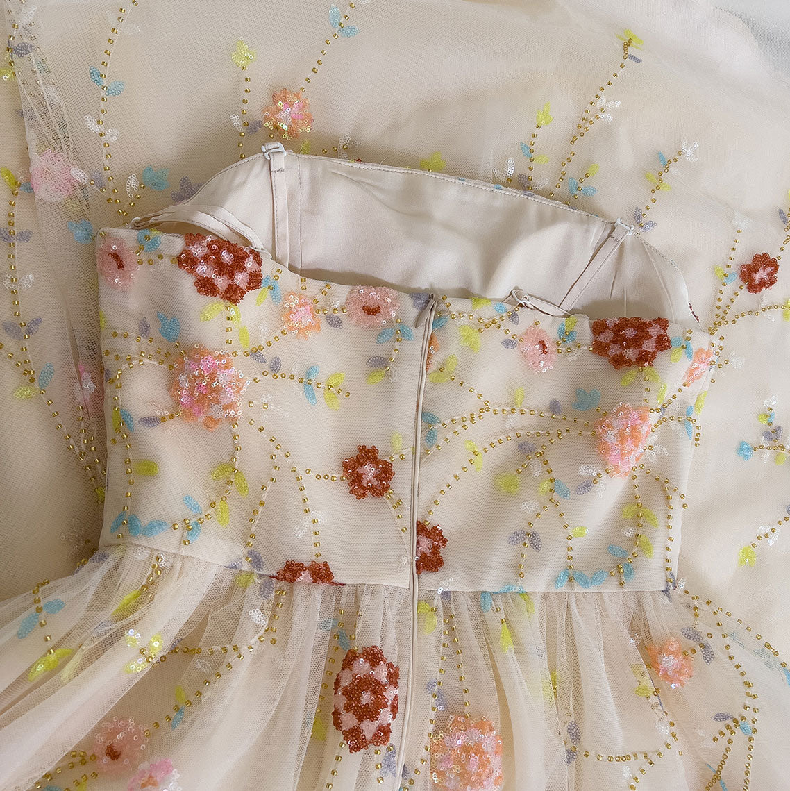 Sequin Floral Dress Mesh Wedding Party Prom Evening Dresses SE22897