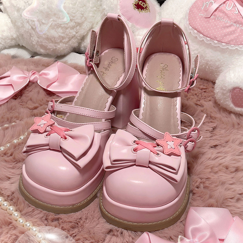 Star Bow Heels Shoes SE23277