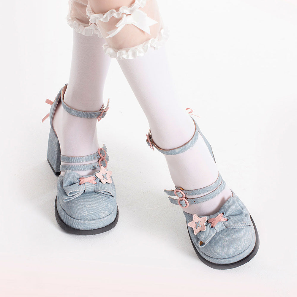 Star Bow Heels Shoes SE23277