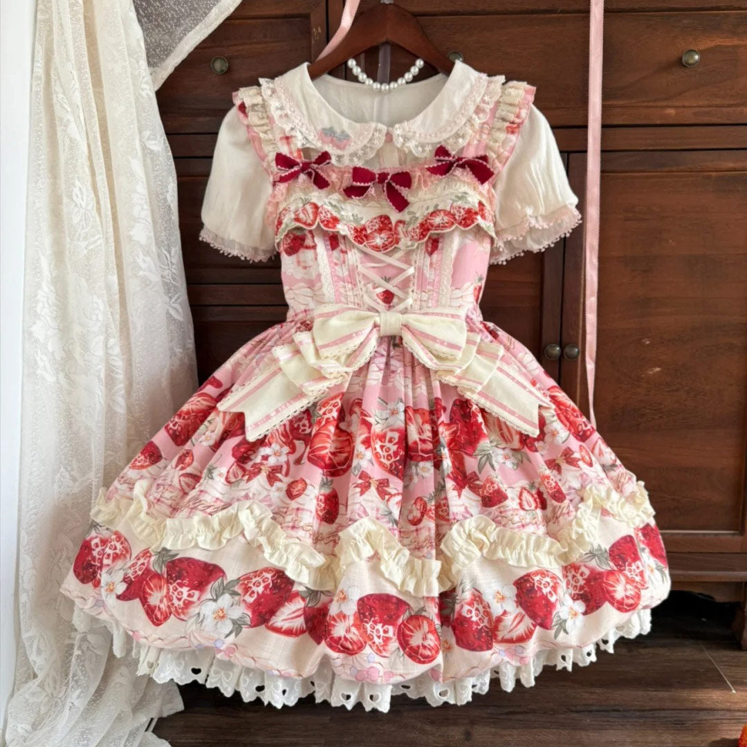 Strawberry Suspender Dress SE23573