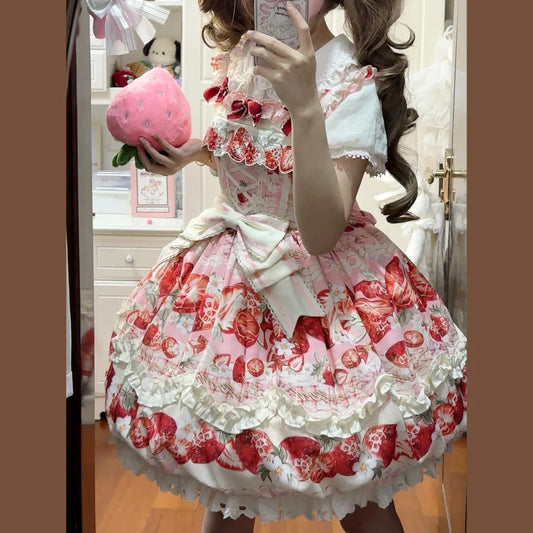 Strawberry Suspender Dress SE23573