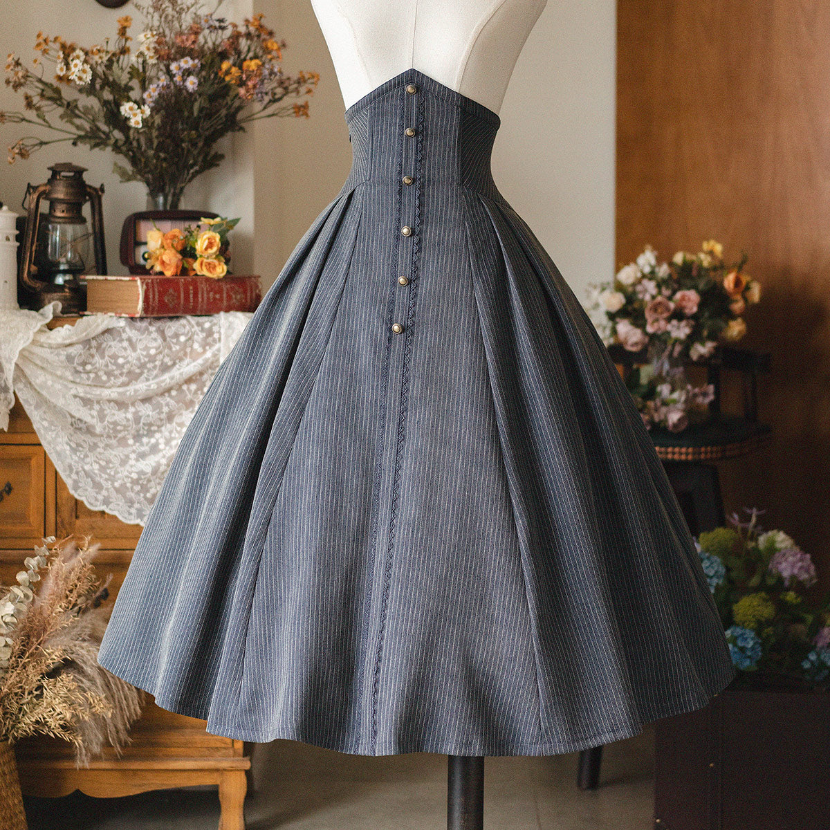 Striped High Waist Skirt SE23608