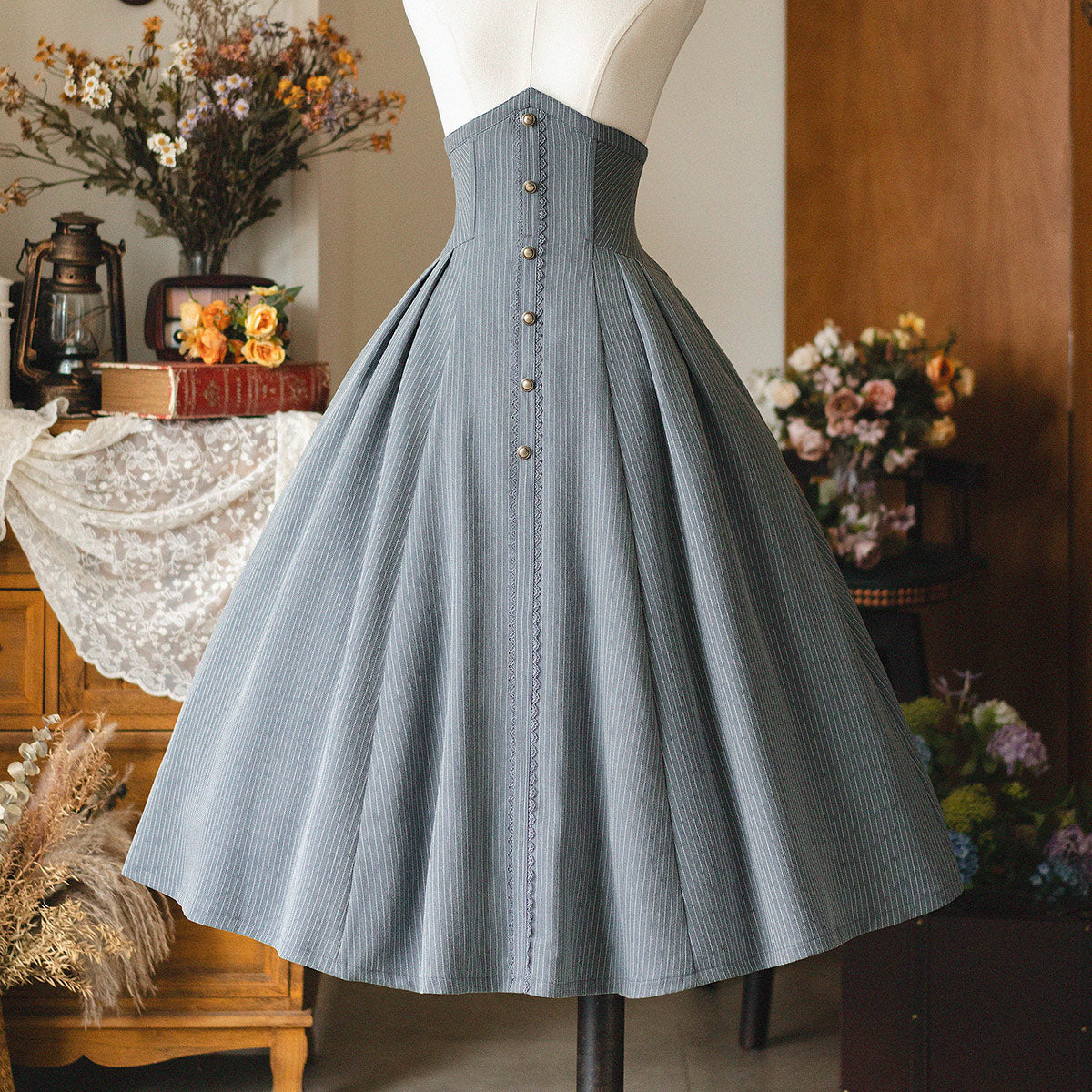 Striped High Waist Skirt SE23608