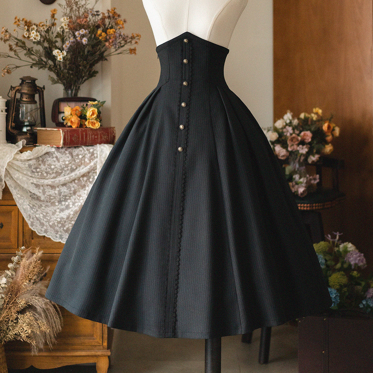 Striped High Waist Skirt SE23608