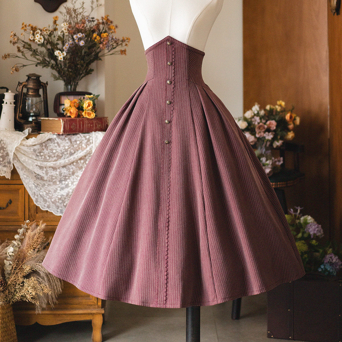 Striped High Waist Skirt SE23608