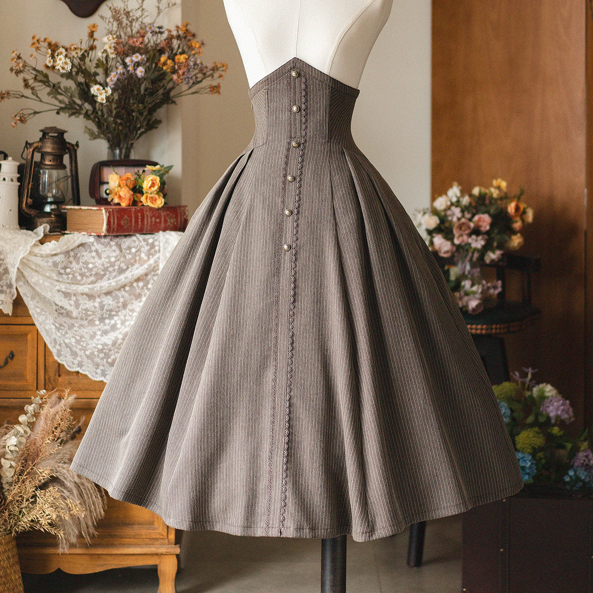 Striped High Waist Skirt SE23608
