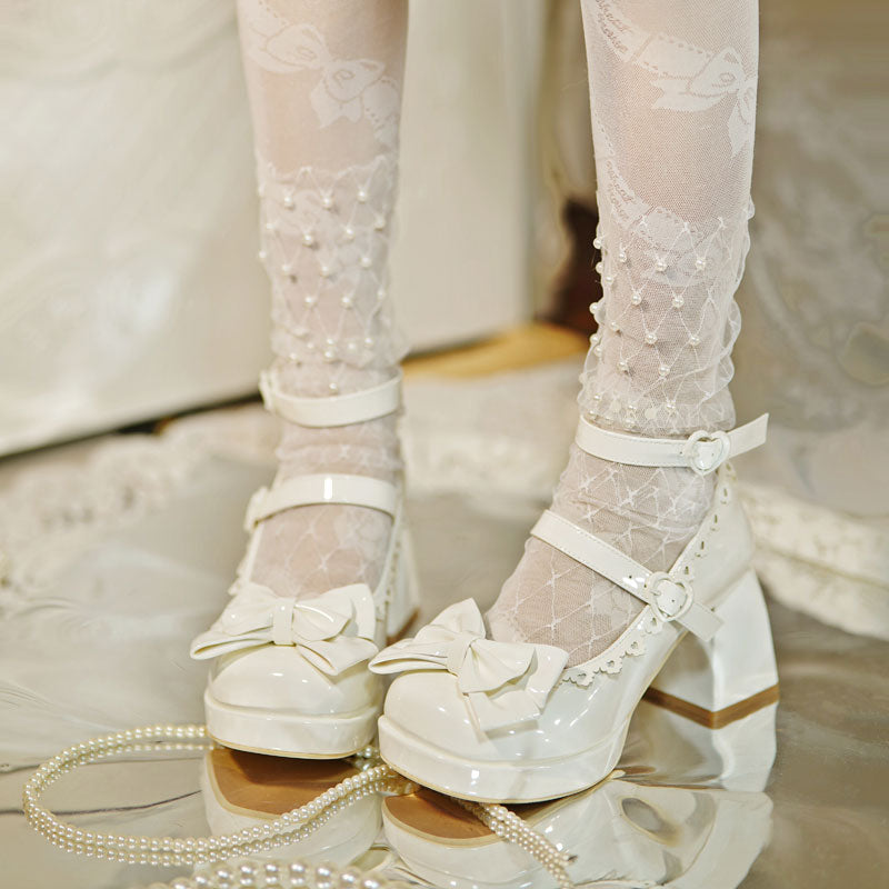 Sweet Butterfly Bow Heels Shoes SE23376