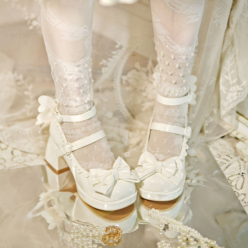 Sweet Butterfly Bow Heels Shoes SE23376